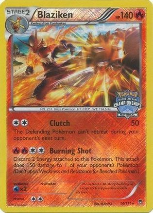Blaziken 014/111  - Reverse Holofoil League & Championship Cards - Promo