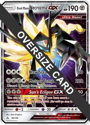 Dusk Mane Necrozma GX 090/156  - Holofoil Jumbo Cards - Promo
