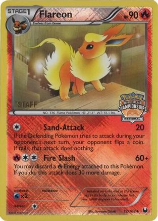 Flareon 012/108  - Reverse Holofoil League & Championship Cards - Promo