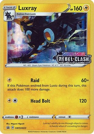 Luxray SWSH023  - Holofoil SWSH Sword & Shield Promo Cards - Promo