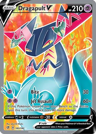 Dragapult V (Full Art) 183/192  - Holofoil SWSH02 Rebel Clash - Ultra Rare