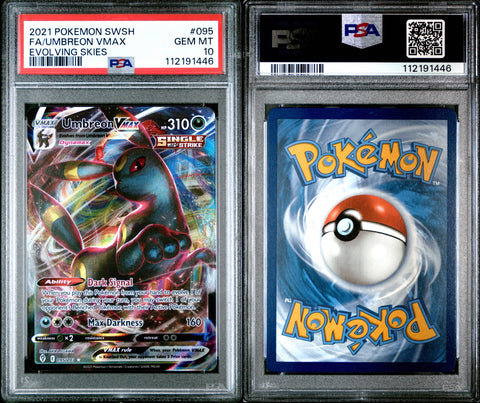 PSA 10  #095 UMBREON VMAX /FULL ART EVOLVING SKIES
