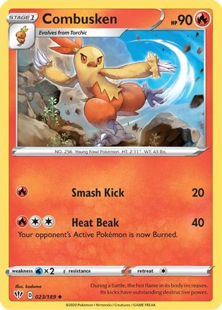 Combusken 023/189  SWSH03 Darkness Ablaze - Uncommon