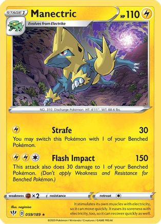 Manectric 059/189  SWSH03 Darkness Ablaze - Rare