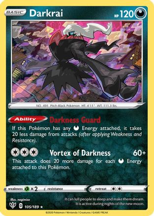 Darkrai 105/189  Deck Exclusives - Rare