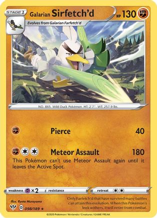 Galarian Sirfetch'd 098/189  - Holofoil Deck Exclusives - Holo Rare