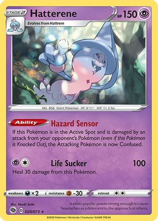 Hatterene 020/73  - Reverse Holofoil Champions Path - Holo Rare