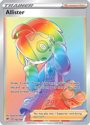 Allister (Secret) 192/185  - Holofoil SWSH04 Vivid Voltage - Secret Rare