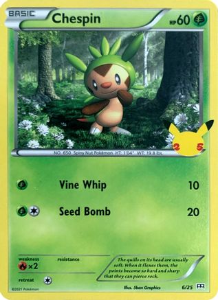 Chespin 006/25  McDonalds 25th Anniversary Promos - Promo