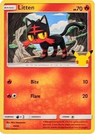 Litten 015/25  - Holofoil McDonalds 25th Anniversary Promos - Promo