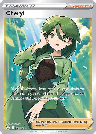 Cheryl (Full Art) 159/163  - Holofoil SWSH05 Battle Styles - Ultra Rare