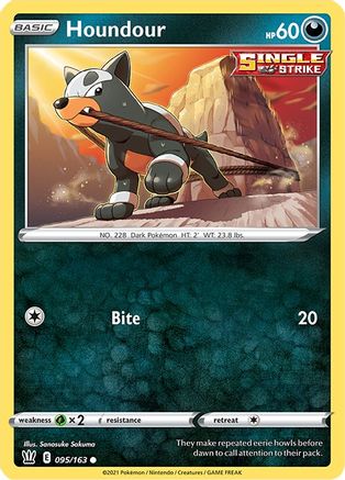 Houndour 095/163  - Reverse Holofoil SWSH05 Battle Styles - Common