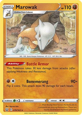 Marowak 070/163  SWSH05 Battle Styles - Rare