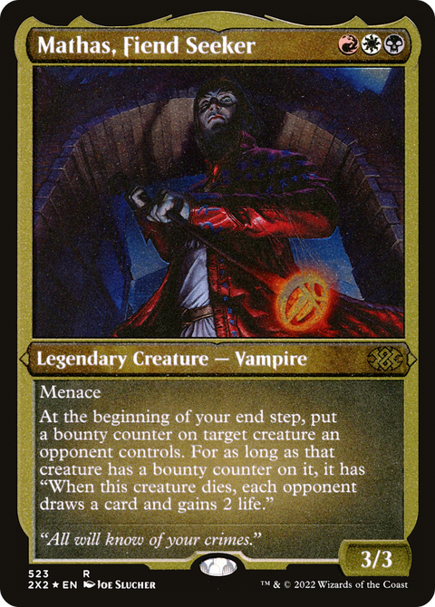 Mathas, Fiend Seeker (2X2-523) - Double Masters 2022 Foil