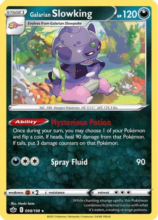 Galarian Slowking 098/198  - Holofoil SWSH06 Chilling Reign - Holo Rare