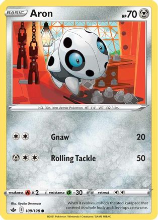 Aron 109/198  SWSH06 Chilling Reign - Common