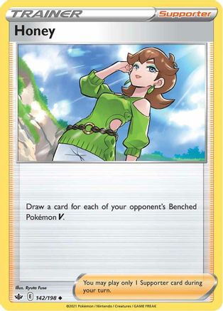 Honey 142/198  - Reverse Holofoil SWSH06 Chilling Reign - Uncommon