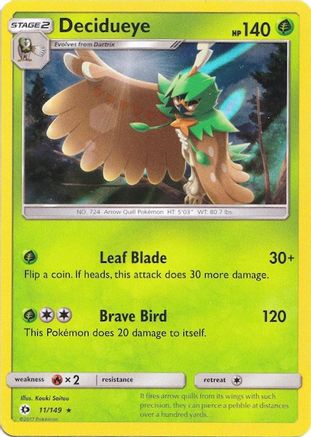 Decidueye 011/149  - Holofoil Miscellaneous Cards & Products - Holo Rare