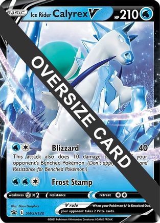 Ice Rider Calyrex V SWSH130  - Holofoil Jumbo Cards - Promo