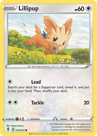 Lillipup 133/203  SWSH07 Evolving Skies - Common