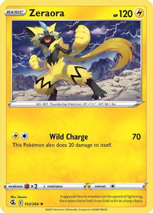 Zeraora 102/264  SWSH08 Fusion Strike - Rare