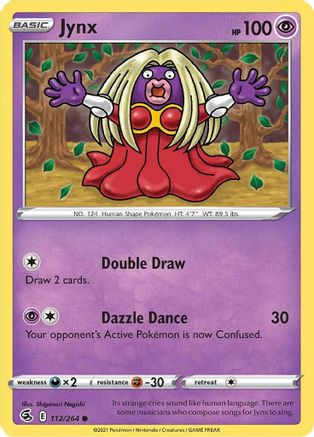 Jynx 112/264  SWSH08 Fusion Strike - Common