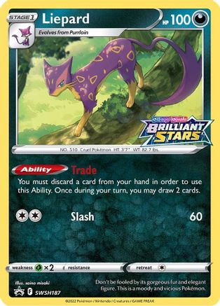 Liepard SWSH187  - Holofoil SWSH Sword & Shield Promo Cards - Promo