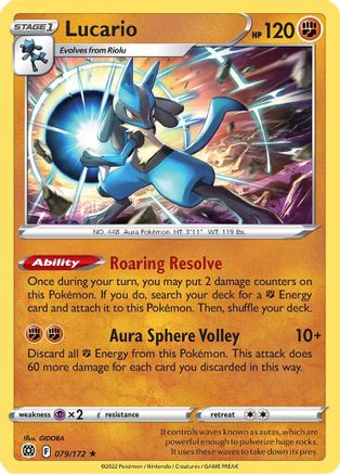 Lucario 079/172  Deck Exclusives - Promo