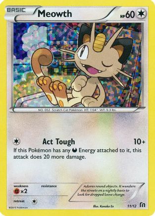 Meowth 011/12  - Holofoil McDonalds Promos 2016 - Promo