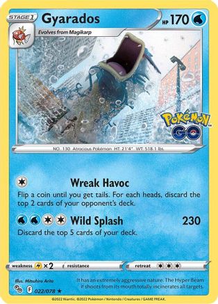 Gyarados 022/078  - Reverse Holofoil Pokemon GO - Holo Rare