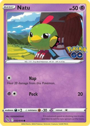 Natu 032/078  Pokemon GO - Common