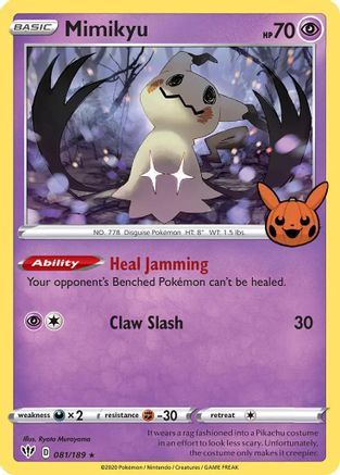 Mimikyu 081/189  - Holofoil Trick or Trade BOOster Bundle - Promo