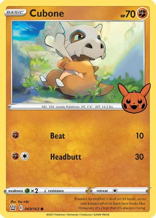 Cubone 069/163  Trick or Trade BOOster Bundle - Promo