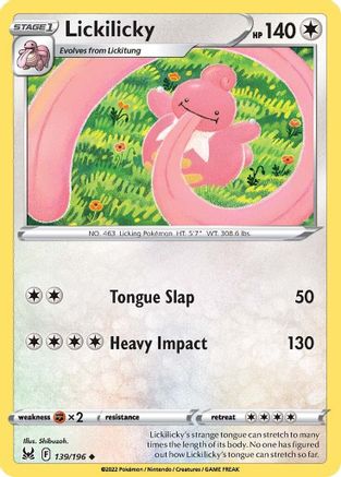 Lickilicky 139/196  SWSH11 Lost Origin - Uncommon