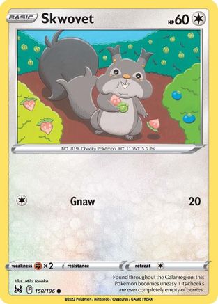 Skwovet 150/196  SWSH11 Lost Origin - Common