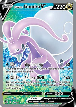 Hisuian Goodra V (Full Art) 187/196  - Holofoil SWSH11 Lost Origin - Ultra Rare
