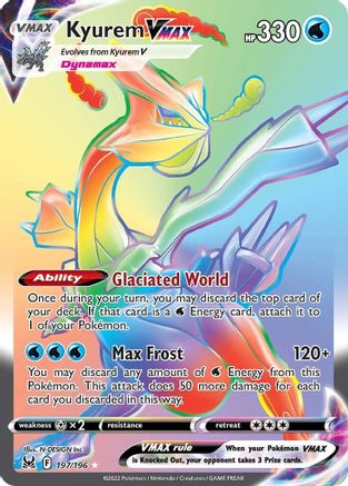 Kyurem VMAX (Secret) 197/196  - Holofoil SWSH11 Lost Origin - Secret Rare