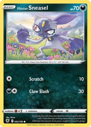 Hisuian Sneasel 092/189  - Holofoil Deck Exclusives - Promo