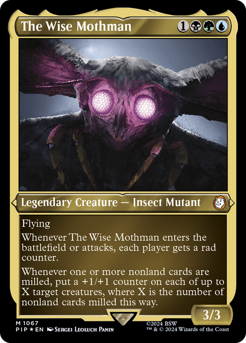 The Wise Mothman (Display Commander) - Thick Stock (PIP-1067) - Fallout Foil