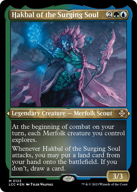 Hakbal of the Surging Soul (Display Commander) - Thick Stock (LCC-123) - The Lost Caverns of Ixalan Commander Foil