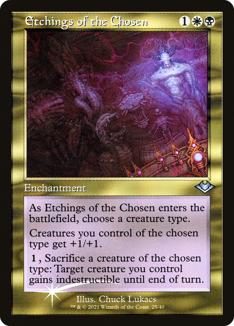 Etchings of the Chosen (Retro Frame) (MH1-025) - Modern Horizons 1 Timeshifts Etched Foil