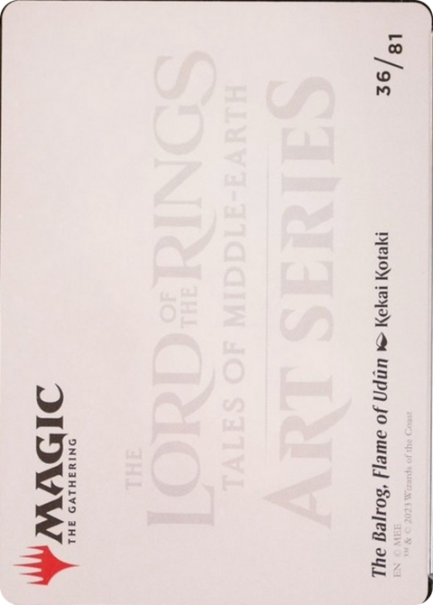 The Balrog, Flame of Udun Art Card (ASLTR-036) - Tales of Middle-earth Art Series (Borderless)