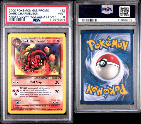 PSA 9 #32 DARK CHARMELEON KRAFT GVWY-WIZ.GOLD STAMP