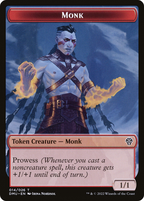 Monk Token (DMU-014) - Dominaria United Tokens Foil