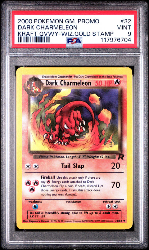 PSA 9 #32 DARK CHARMELEON KRAFT GVWY-WIZ.GOLD STAMP