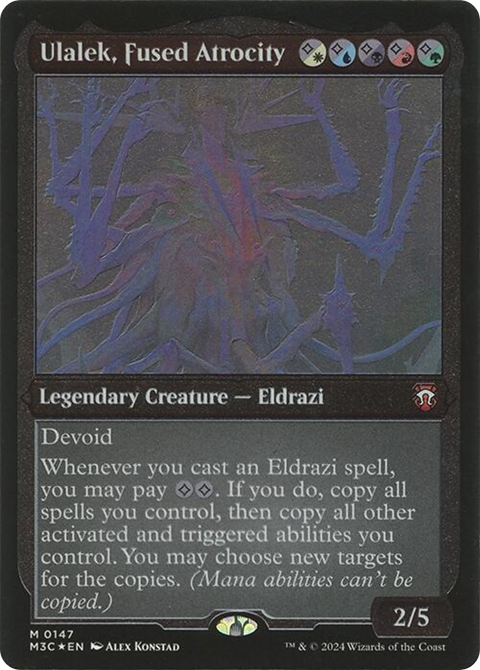Ulalek, Fused Atrocity (Display Commander) - Thick Stock (M3C-147) - Modern Horizons 3 Commander Foil