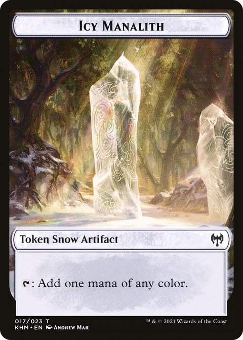 Icy Manalith Token (KHM-017) - Kaldheim Tokens: (snow) Foil