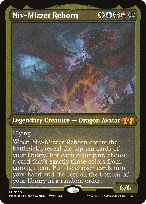 Niv-Mizzet Reborn (Foil Etched) (MUL-118) - Multiverse Legends Foil