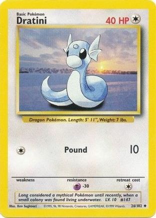 Dratini 026/102  Base Set - Uncommon