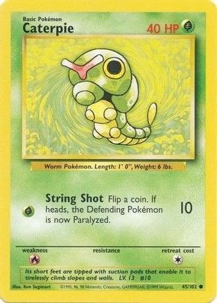 Caterpie 045/102  Base Set - Common